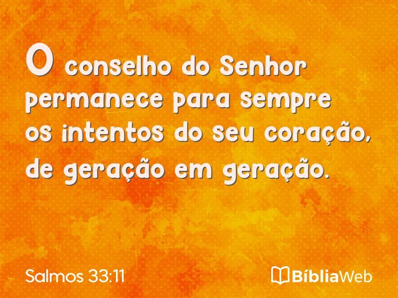 Salmos 33:11 em imagem para compartilhar