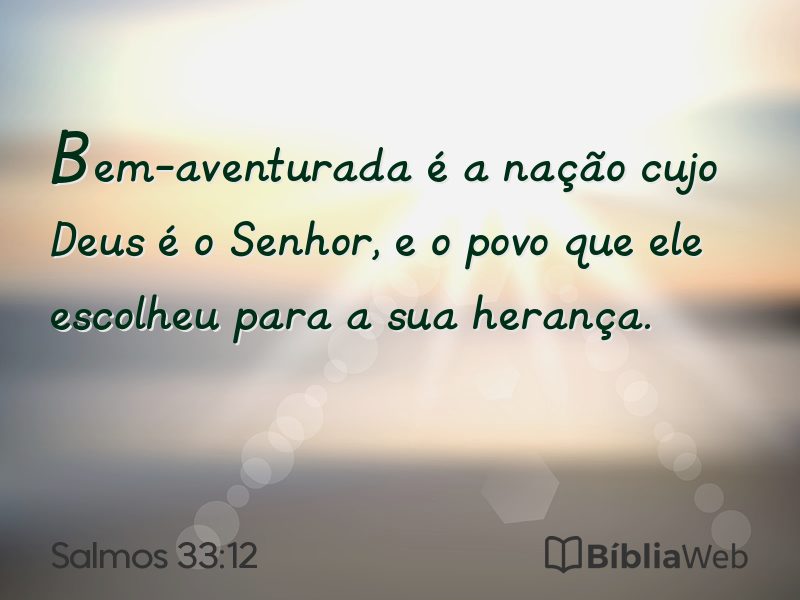 Salmos 33:12 em imagem para compartilhar