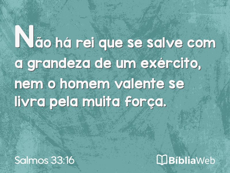 Salmos 33:16 em imagem para compartilhar