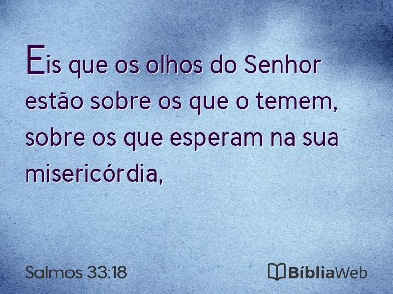 Salmos 33:18 em imagem para compartilhar