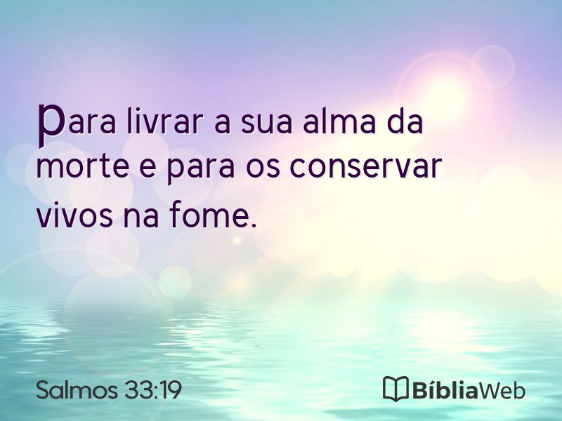 Salmos 33:19 em imagem para compartilhar