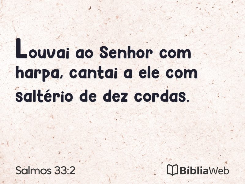 Salmos 33:2 em imagem para compartilhar