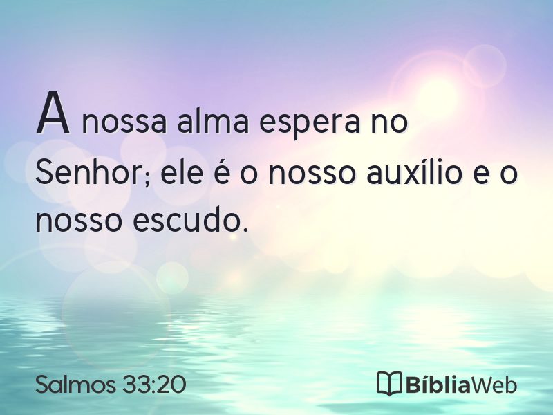 Salmos 33:20 em imagem para compartilhar