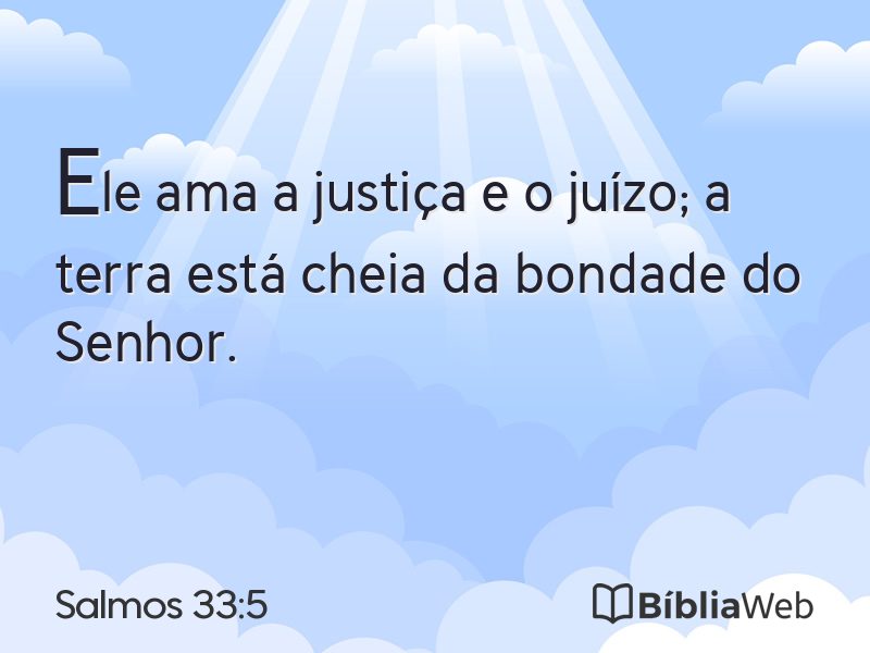 Salmos 33:5 em imagem para compartilhar