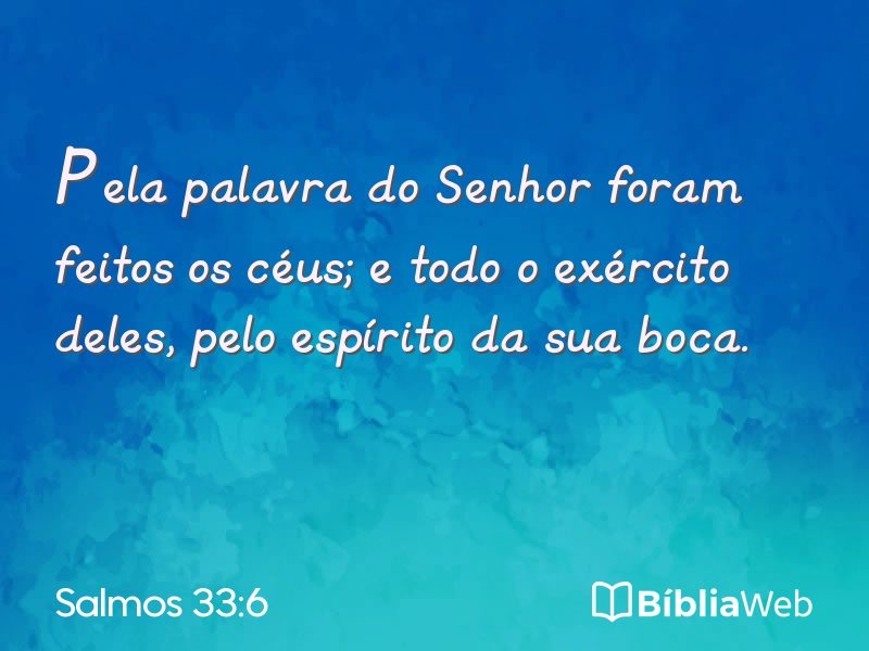 Salmos 33:6 em imagem para compartilhar