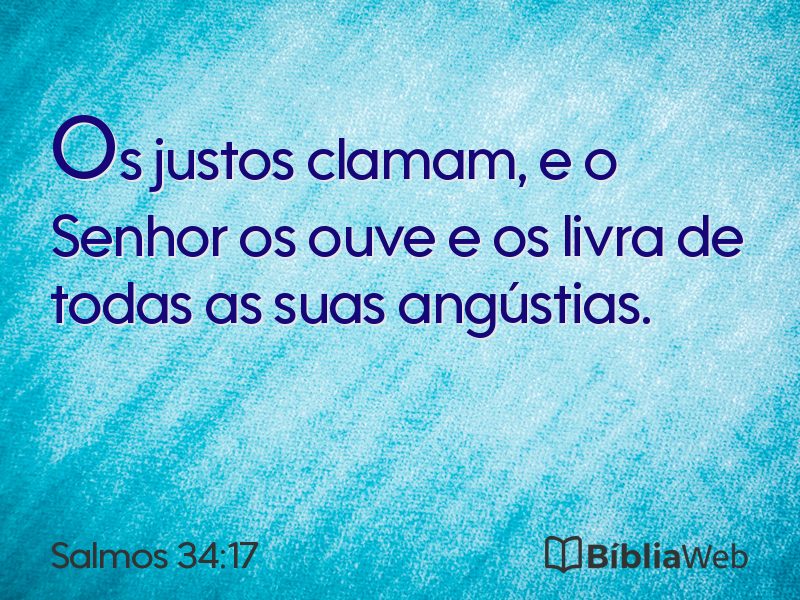Salmos 34:17 em imagem para compartilhar