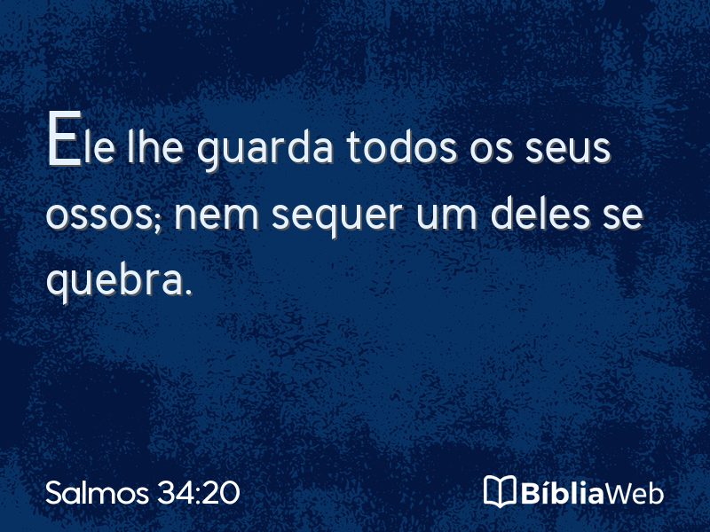 Salmos 34:20 em imagem para compartilhar