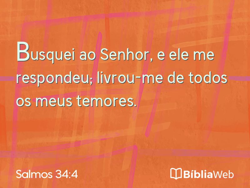 Salmos 34:4 em imagem para compartilhar