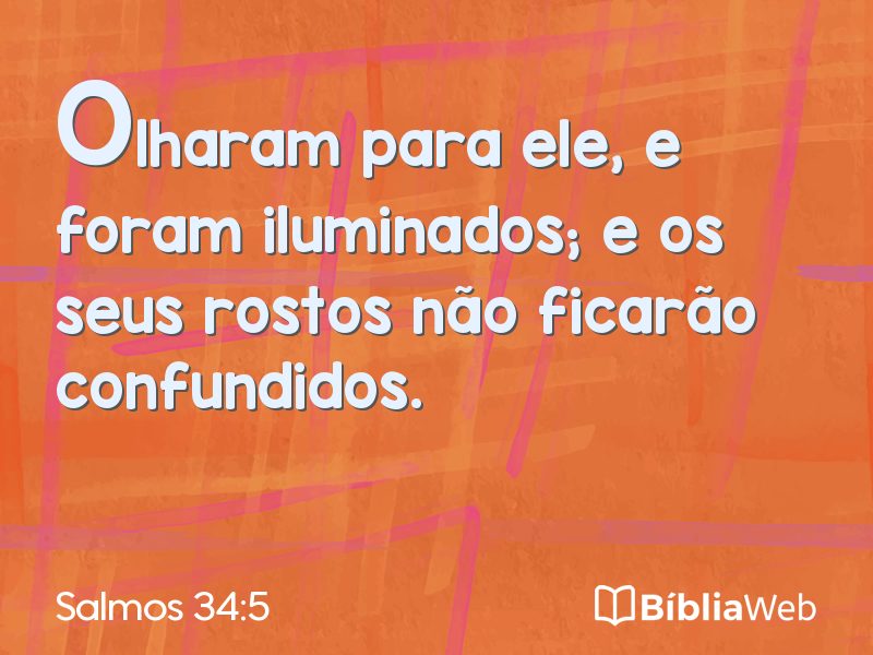 Salmos 34:5 em imagem para compartilhar