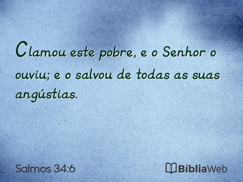 Salmos 34:6 em imagem para compartilhar