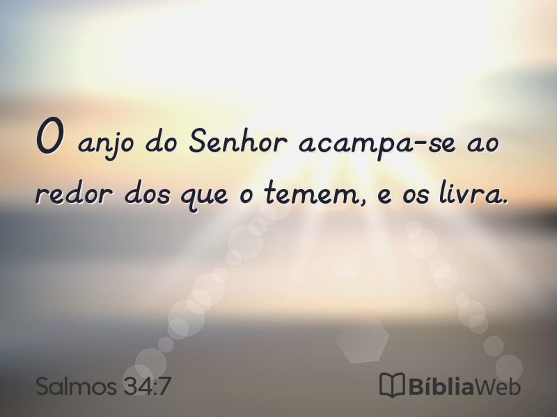 Salmos 34:7 em imagem para compartilhar