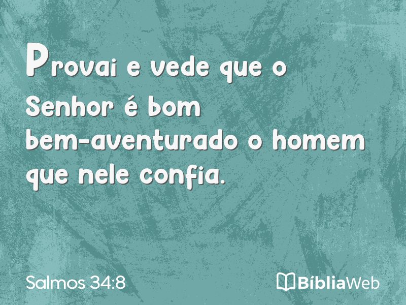 Salmos 34:8 em imagem para compartilhar