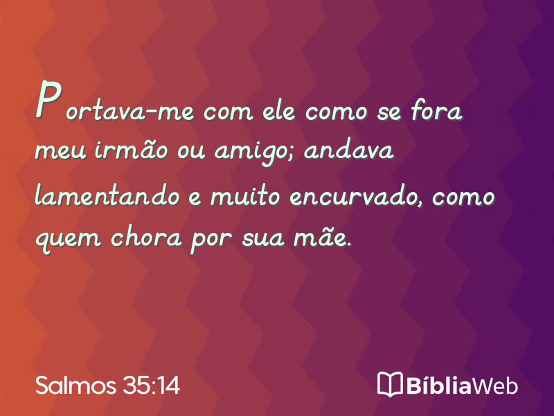Salmos 35:14 em imagem para compartilhar