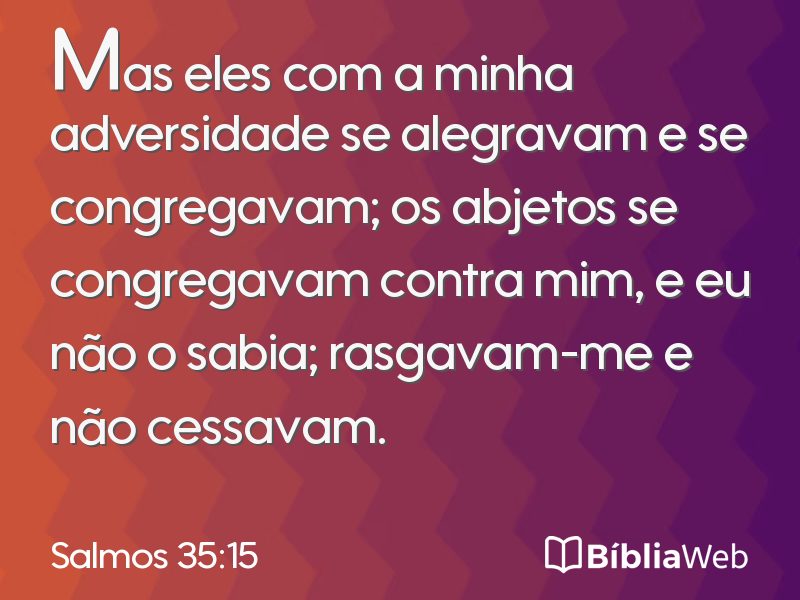Salmos 35:15 em imagem para compartilhar