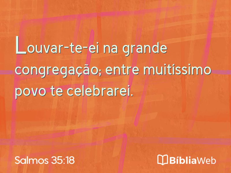 Salmos 35:18 em imagem para compartilhar