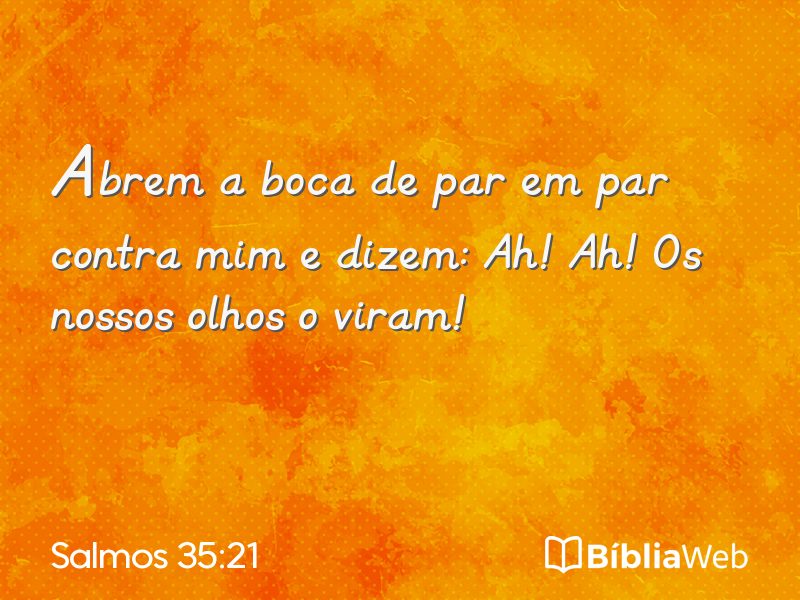 Salmos 35:21 em imagem para compartilhar