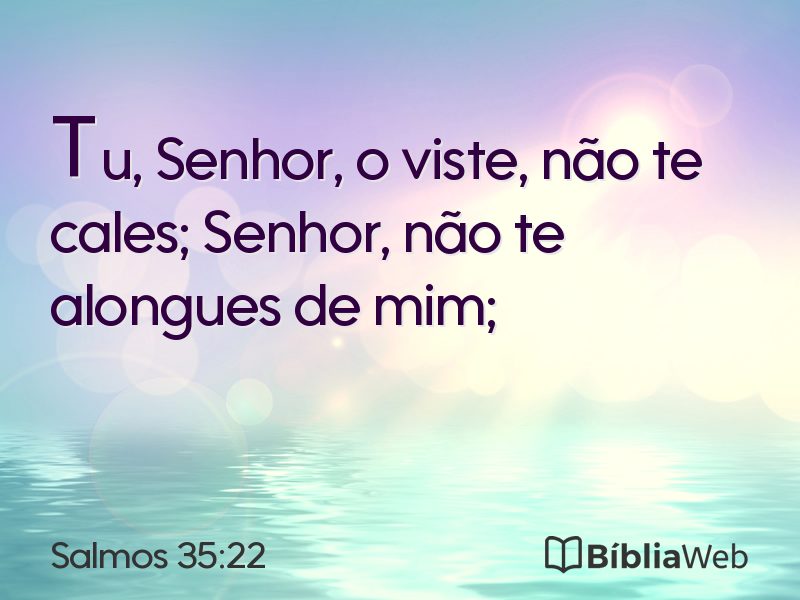 Salmos 35:22 em imagem para compartilhar