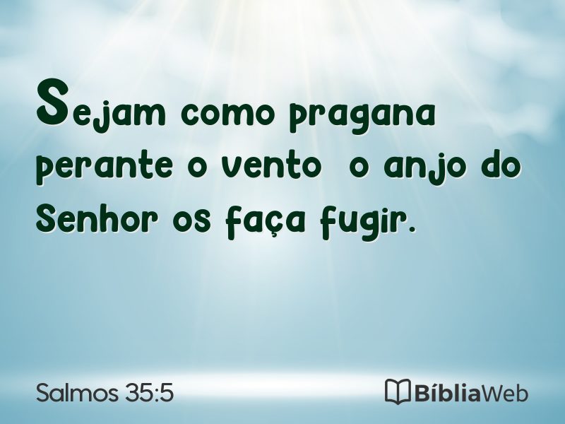 Salmos 35:5 em imagem para compartilhar