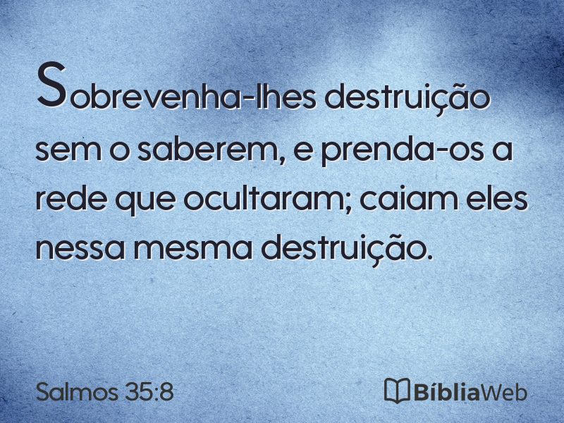 Salmos 35:8 em imagem para compartilhar