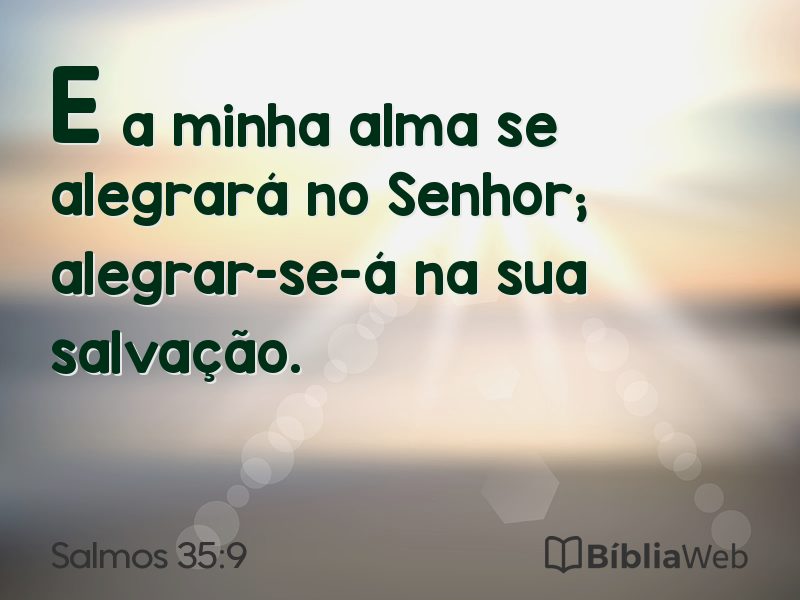 Salmos 35:9 em imagem para compartilhar