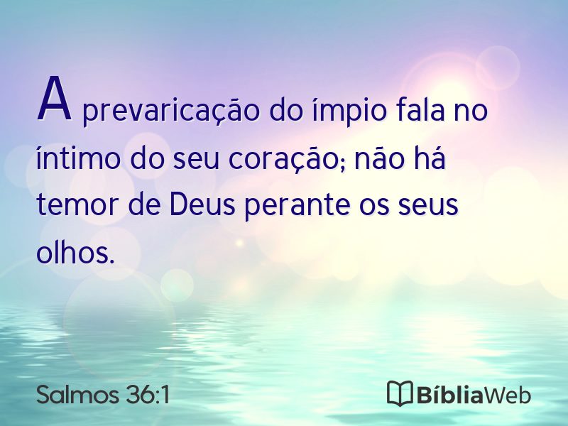 Salmos 36:1 em imagem para compartilhar