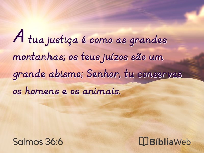 Salmos 36:6 em imagem para compartilhar