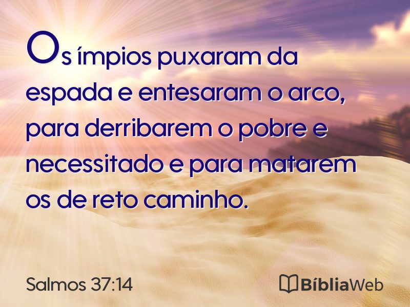 Salmos 37:14 em imagem para compartilhar