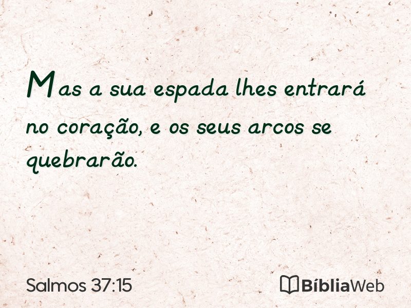 Salmos 37:15 em imagem para compartilhar