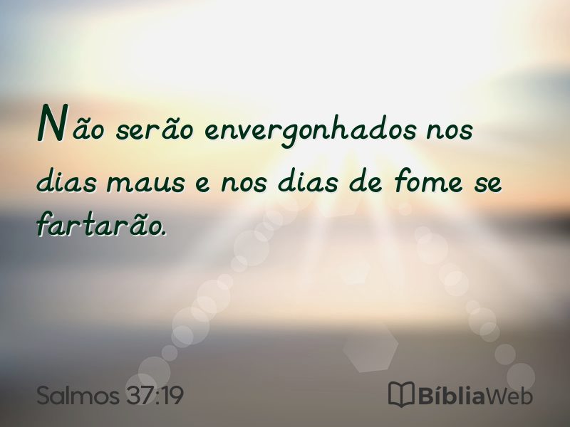 Salmos 37:19 em imagem para compartilhar