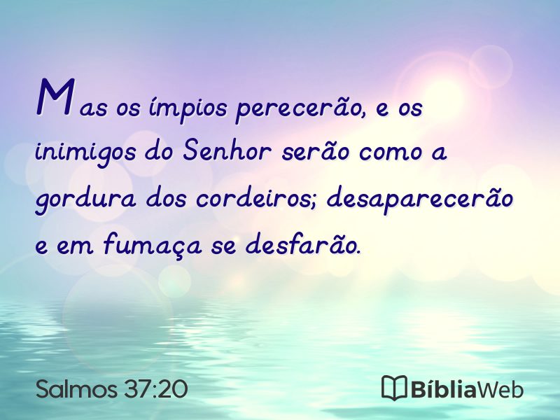 Salmos 37:20 em imagem para compartilhar