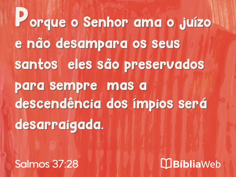 Salmos 37:28 em imagem para compartilhar