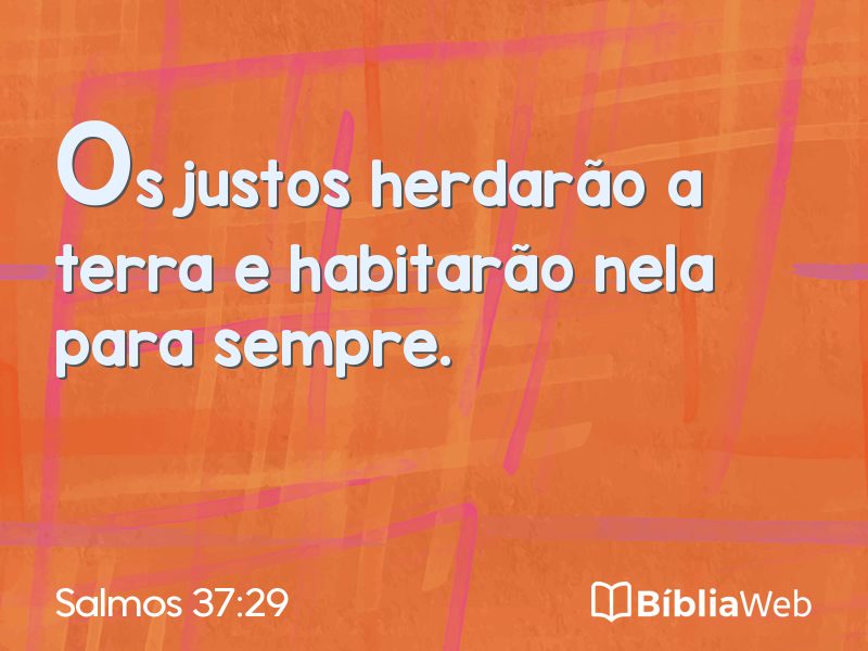 Salmos 37:29 em imagem para compartilhar