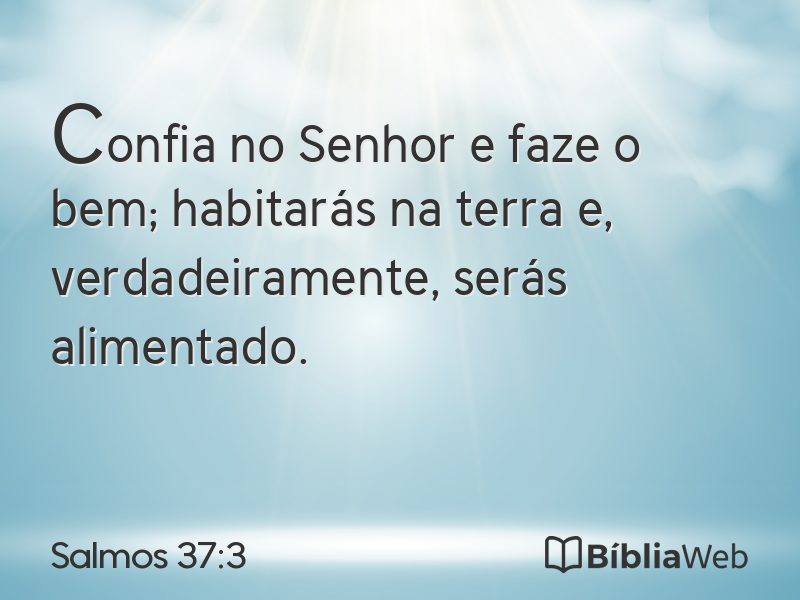 Salmos 37:3 em imagem para compartilhar