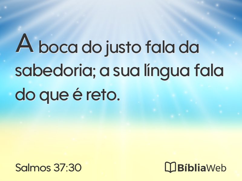 Salmos 37:30 em imagem para compartilhar