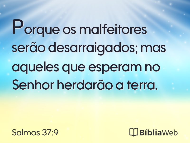Salmos 37:9 em imagem para compartilhar