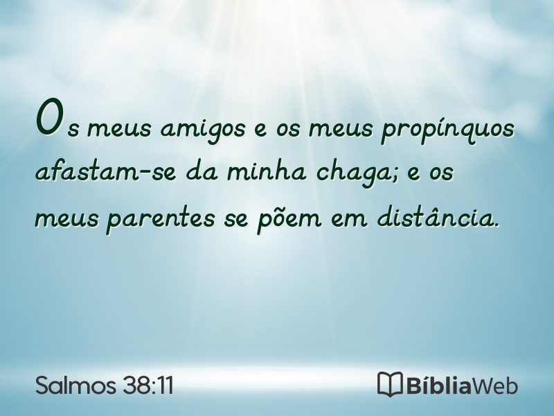 Salmos 38:11 em imagem para compartilhar