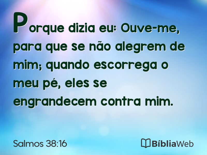 Salmos 38:16 em imagem para compartilhar