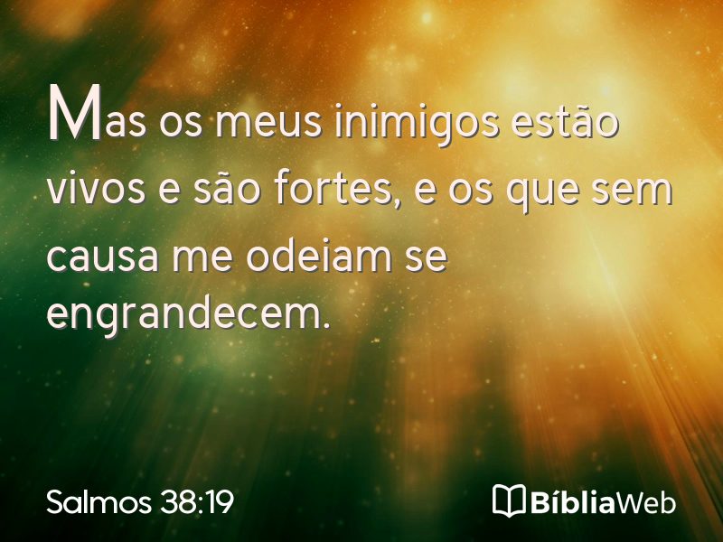 Salmos 38:19 em imagem para compartilhar