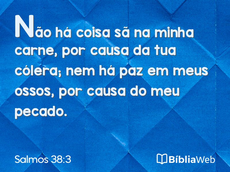Salmos 38:3 em imagem para compartilhar