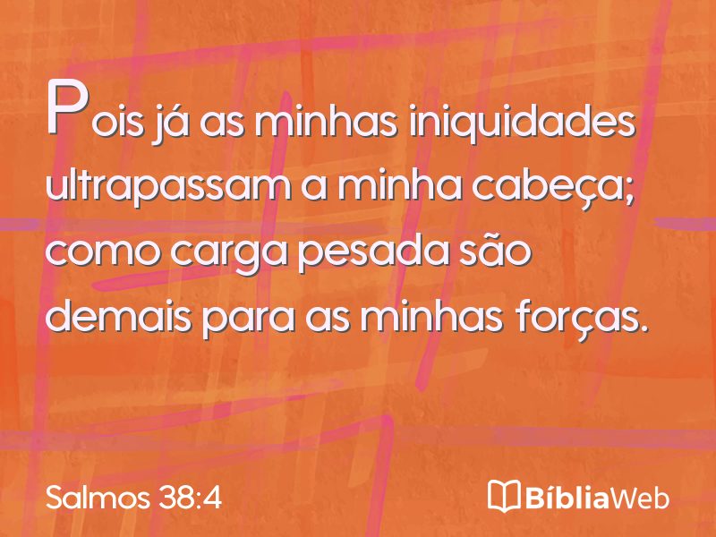 Salmos 38:4 em imagem para compartilhar