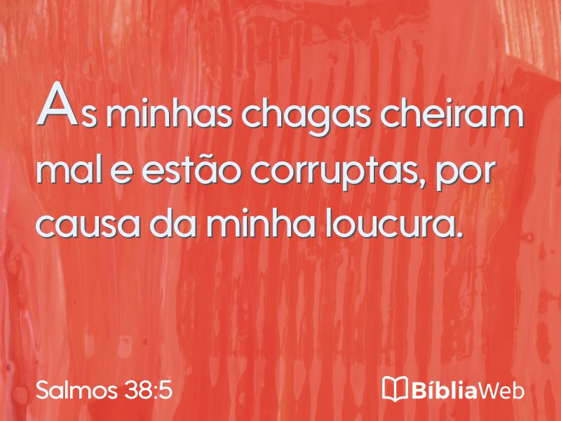 Salmos 38:5 em imagem para compartilhar