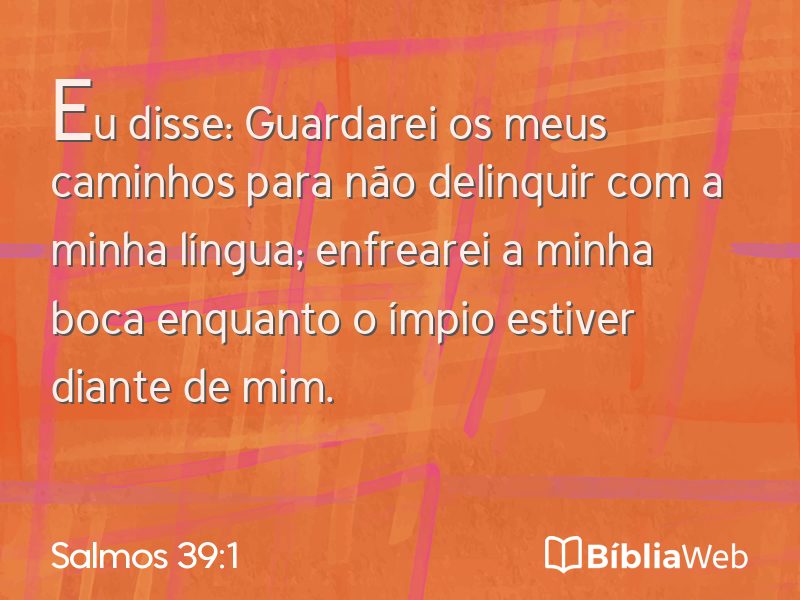 Salmos 39:1 em imagem para compartilhar