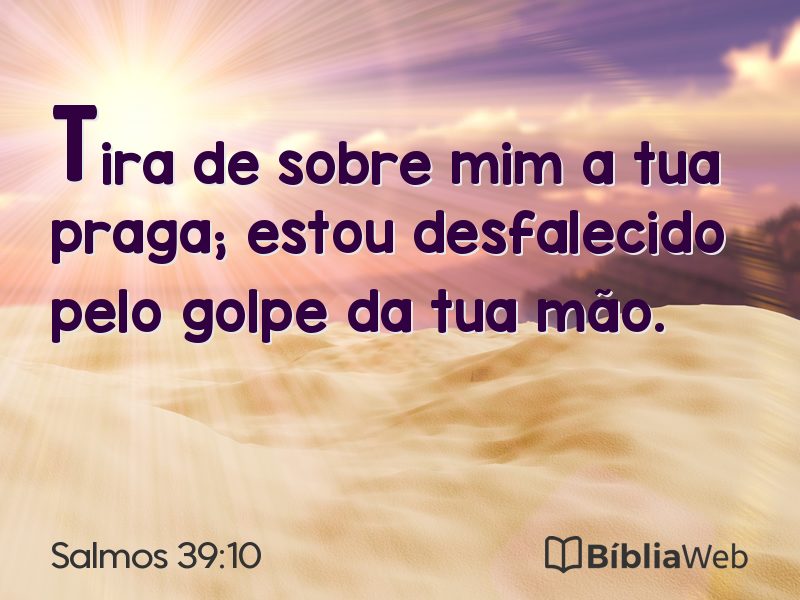 Salmos 39:10 em imagem para compartilhar