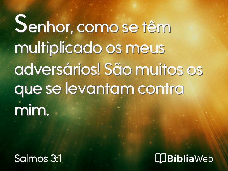 Salmos 3:1 em imagem para compartilhar