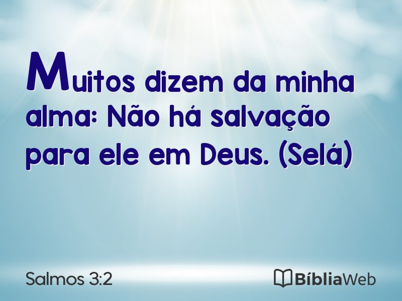 Salmos 3:2 em imagem para compartilhar