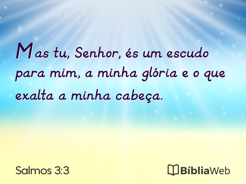 Salmos 3:3 em imagem para compartilhar