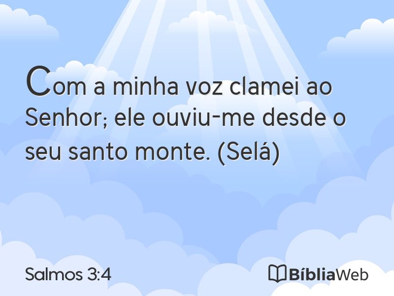 Salmos 3:4 em imagem para compartilhar