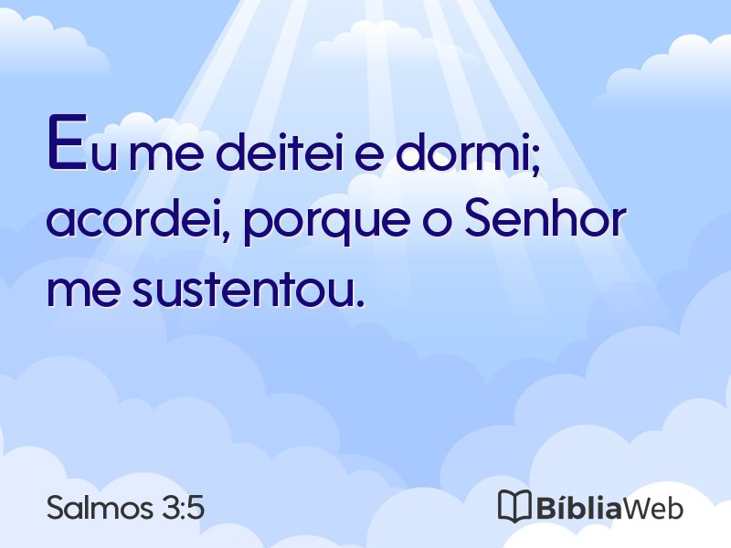 Salmos 3:5 em imagem para compartilhar