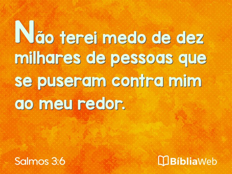 Salmos 3:6 em imagem para compartilhar