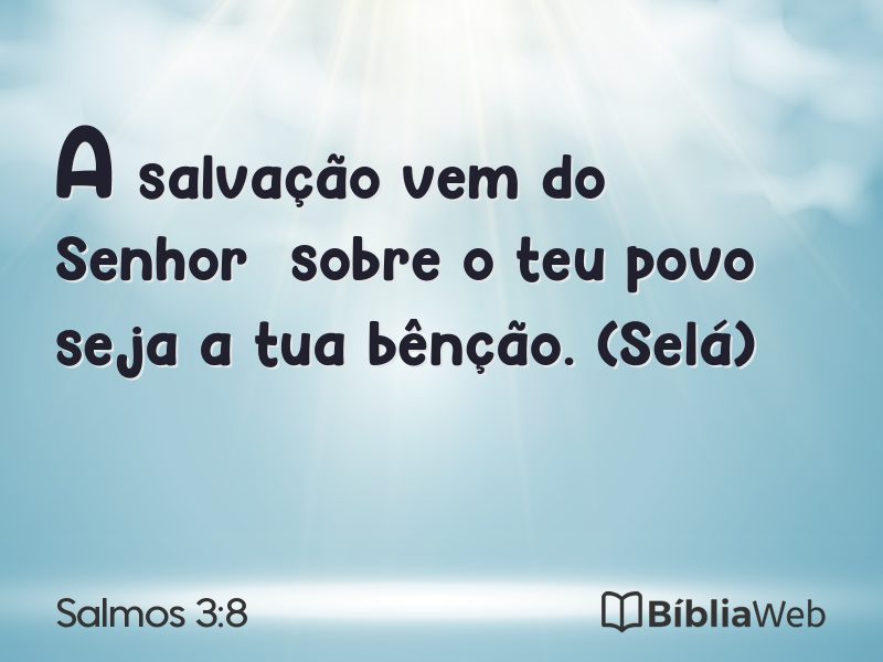 Salmos 3:8 em imagem para compartilhar